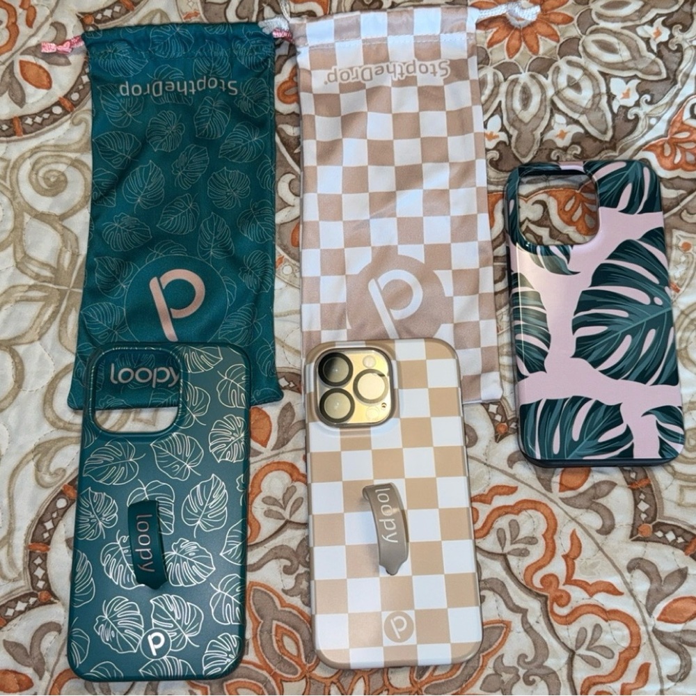 2 Loopy iPhone 13 Pro Cases, Plus One Non-Loopy Case